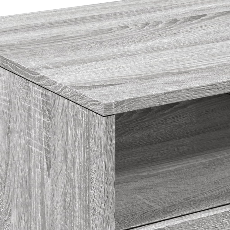 Salontafel met LED-verlichting 90x49x40 cm grijs sonoma eiken
