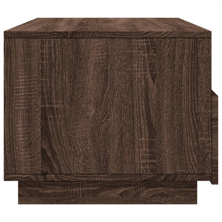 Salontafel met LED-verlichting 90x49x40 cm bruineikenkleurig