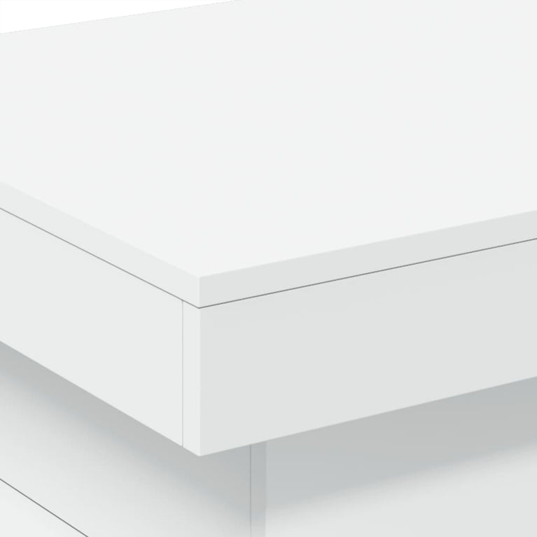 Salontafel met LED-verlichting 50x50x40 cm wit