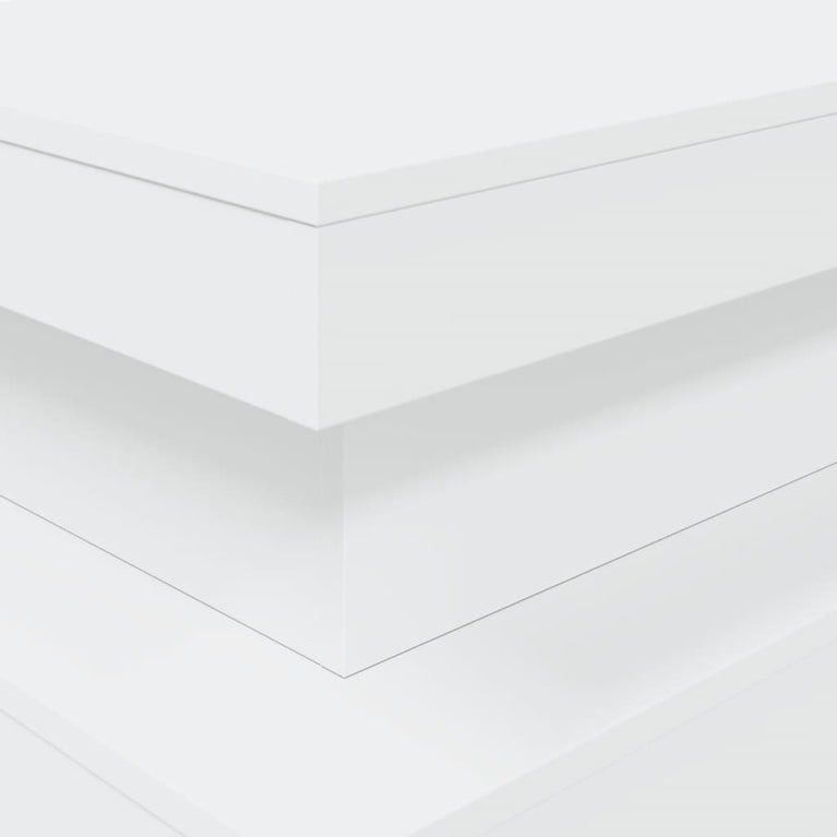 Salontafel met LED-verlichting 90x50x40 cm wit