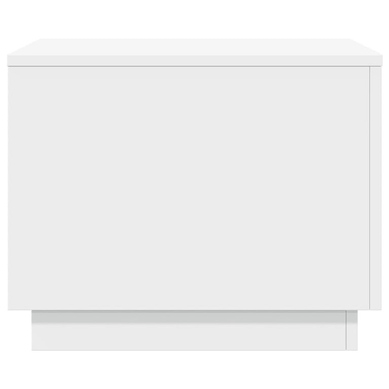 Salontafel met LED-verlichting 50x50x40 cm wit