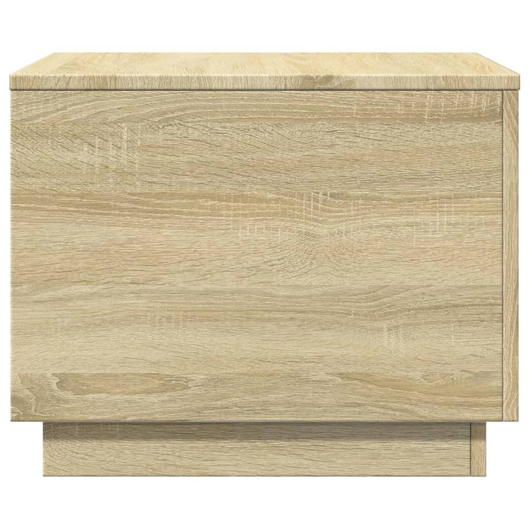 Salontafel met LED-verlichting 50x50x40 cm sonoma eiken