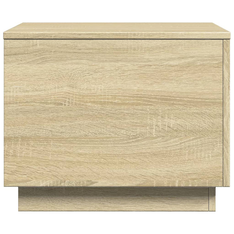 Salontafel met LED-verlichting 50x50x40 cm sonoma eiken
