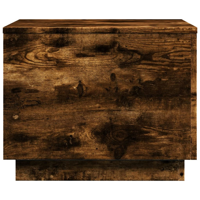 Salontafel met metalen poten 50x50x40 cm gerookt eikenkleurig