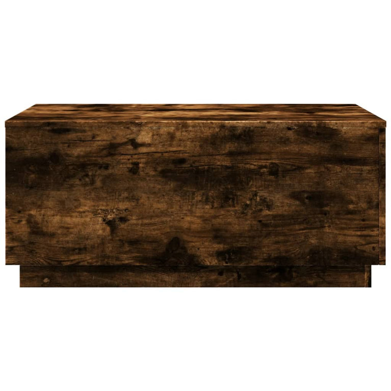Salontafel met LED-verlichting 90x50x40 cm gerookt eikenkleurig
