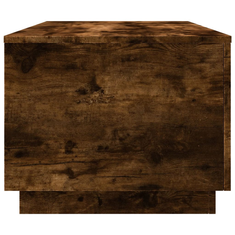 Salontafel met LED-verlichting 90x50x40 cm gerookt eikenkleurig