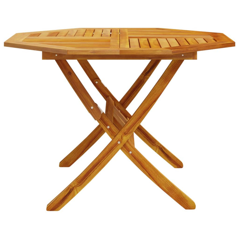 Tuintafel inklapbaar Ø110x75 cm massief acaciahout
