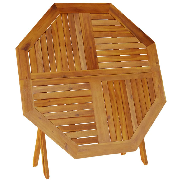 Tuintafel inklapbaar Ø110x75 cm massief acaciahout