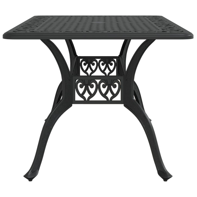 Tuintafel 150x90x72 cm gietaluminium zwart