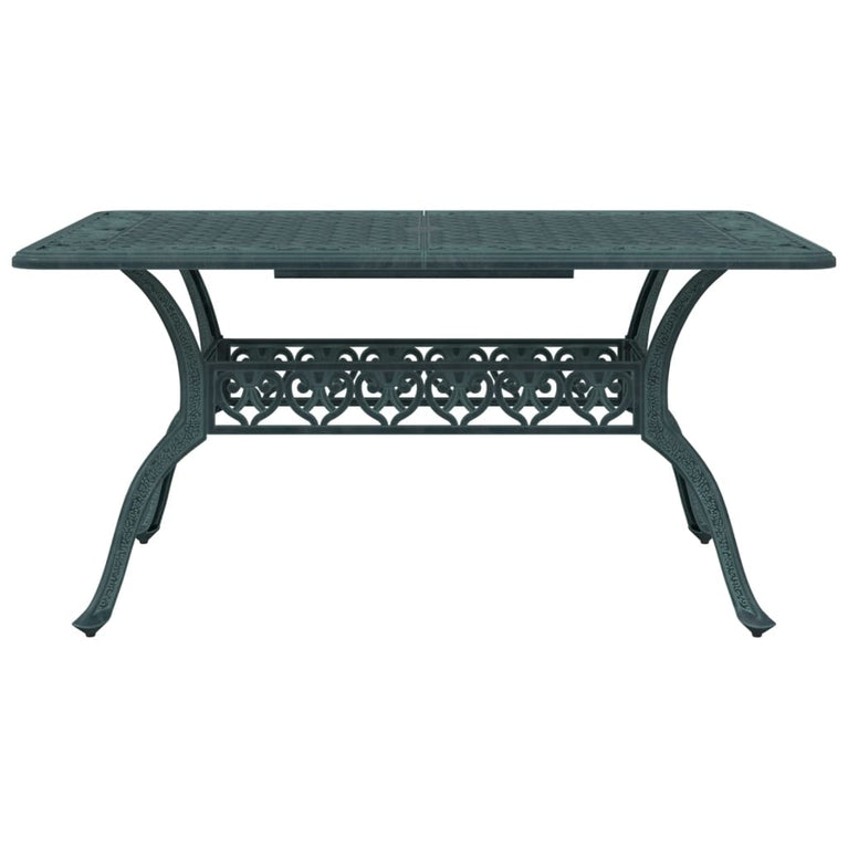 Tuintafel 150x90x72 cm gietaluminium groen