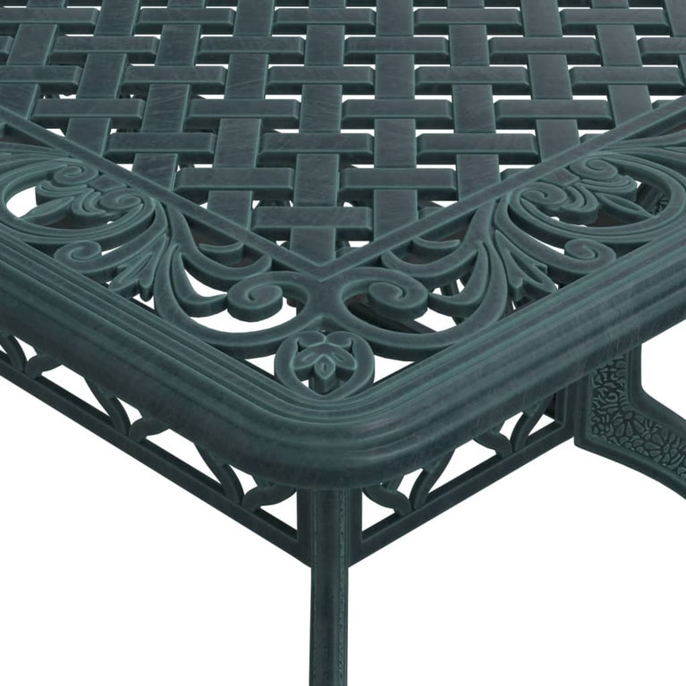 Tuintafel 150x90x72 cm gietaluminium groen