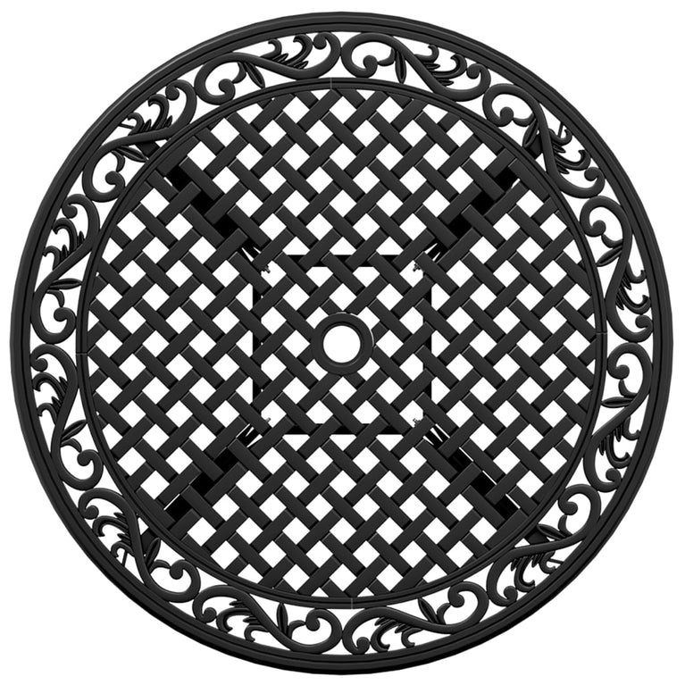 Tuintafel Ø 90x75 cm gietaluminium zwart