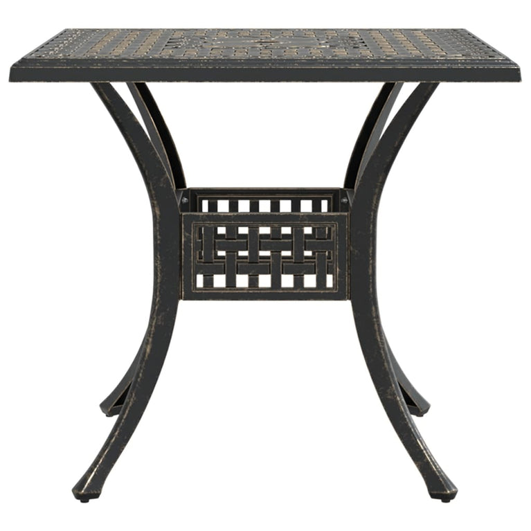 Tuintafel 80x80x75 cm gietaluminium bronskleurig