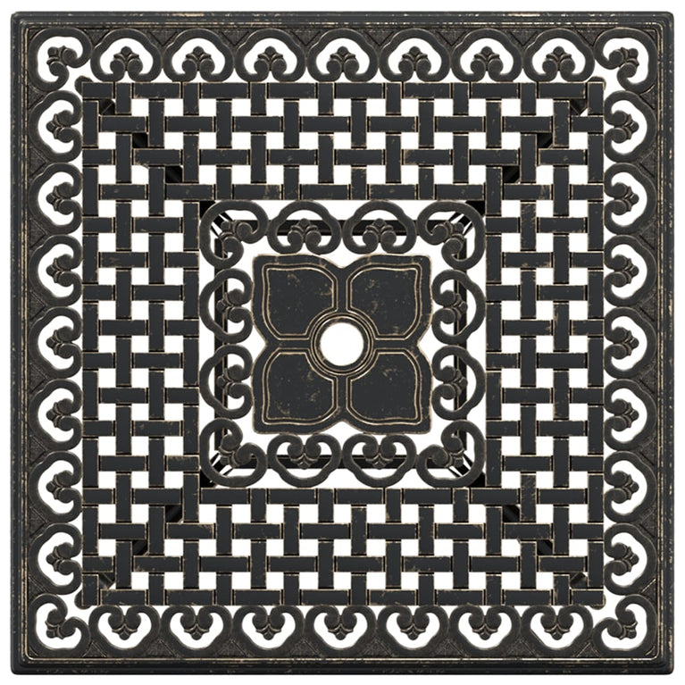 Tuintafel 80x80x75 cm gietaluminium bronskleurig