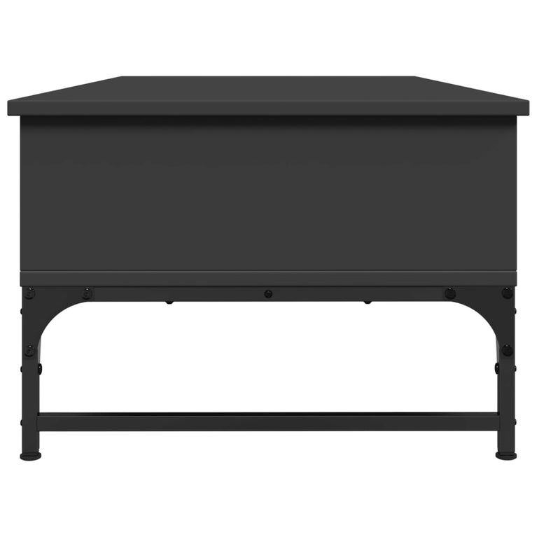 Salontafel 100x50x35 cm bewerkt hout en metaal zwart