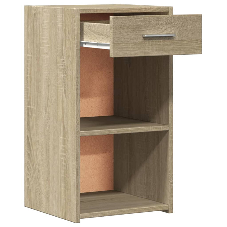 Nachtkastje 35x34x65 cm bewerkt hout sonoma eikenkleurig