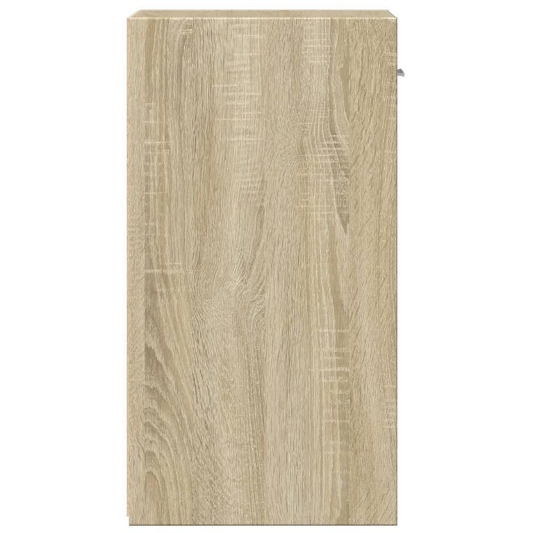 Nachtkastje 35x34x65 cm bewerkt hout sonoma eikenkleurig