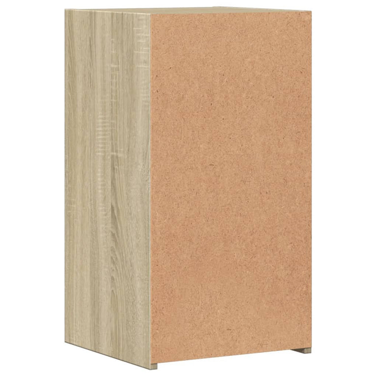 Nachtkastje 35x34x65 cm bewerkt hout sonoma eikenkleurig