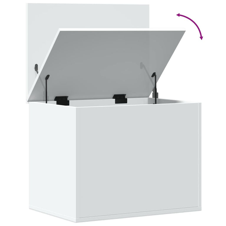 Opbergbox 60x42x46 cm bewerkt hout wit