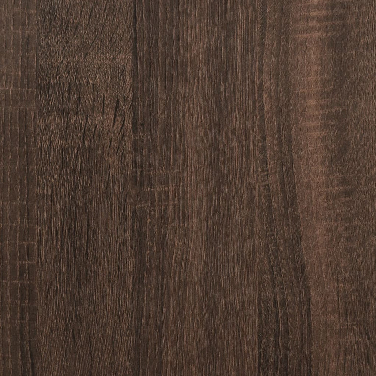 Bijzettafel 35x35x60 cm bewerkt hout bruin eikenkleurig