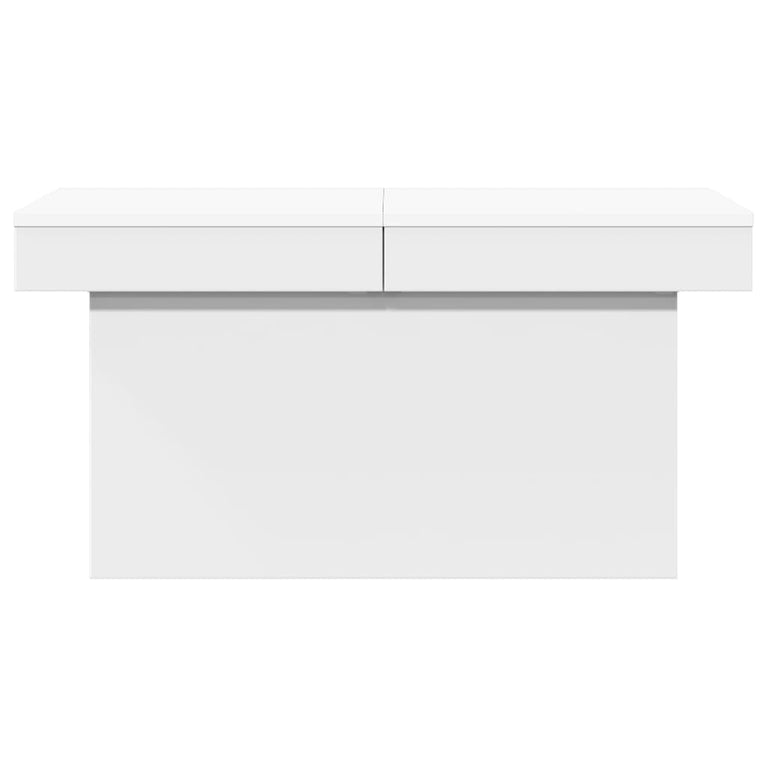 Salontafel 80x55x40 cm bewerkt hout wit