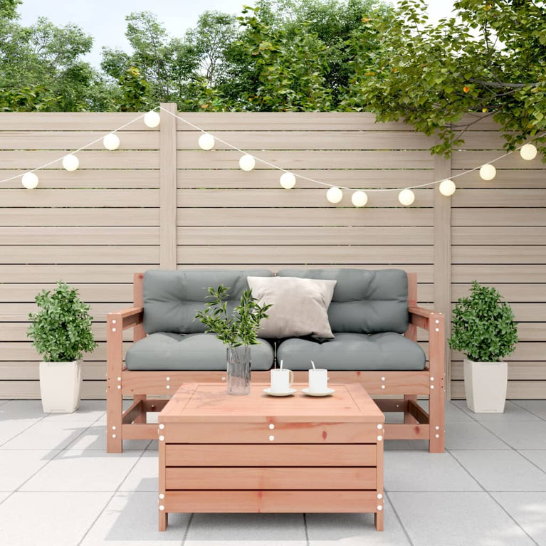3-delige Loungeset met kussens massief douglashout