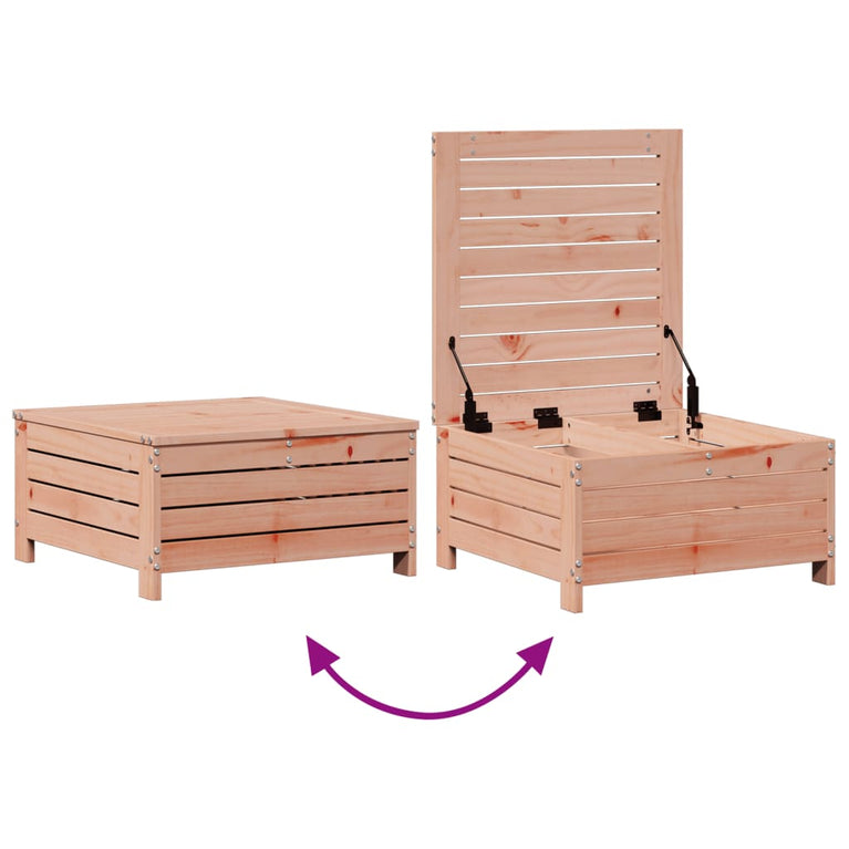 3-delige Loungeset met kussens massief douglashout
