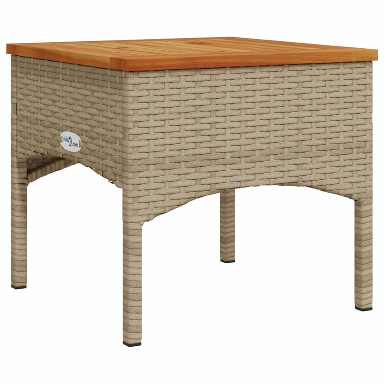 3-delige Loungeset met kussens poly rattan beige