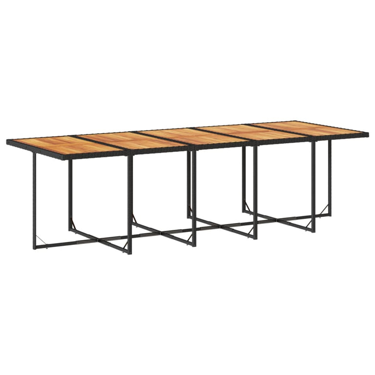 13-delige Tuinset met kussens poly rattan zwart