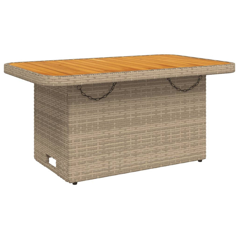 2-delige Tuinset met kussens poly rattan beige