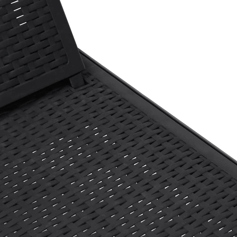 Ligbed 159x57x83,5 cm polypropeen zwart