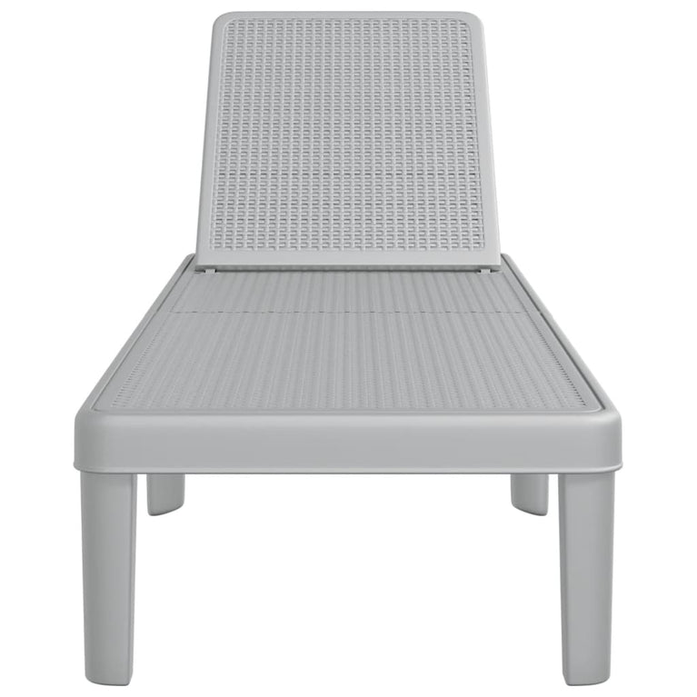 Ligbed 159x57x83,5 cm polypropeen grijs