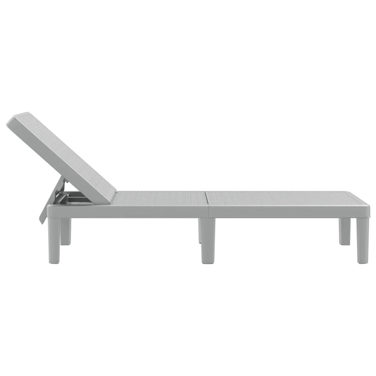 Ligbed 159x57x83,5 cm polypropeen grijs