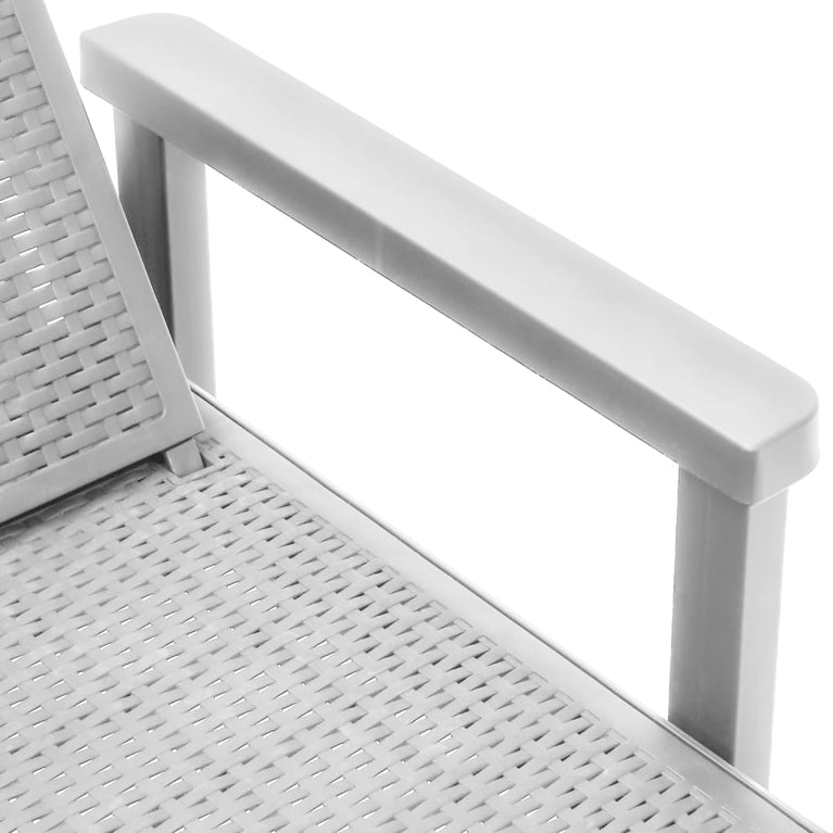 Ligbed 159x68x83,5 cm polypropeen grijs