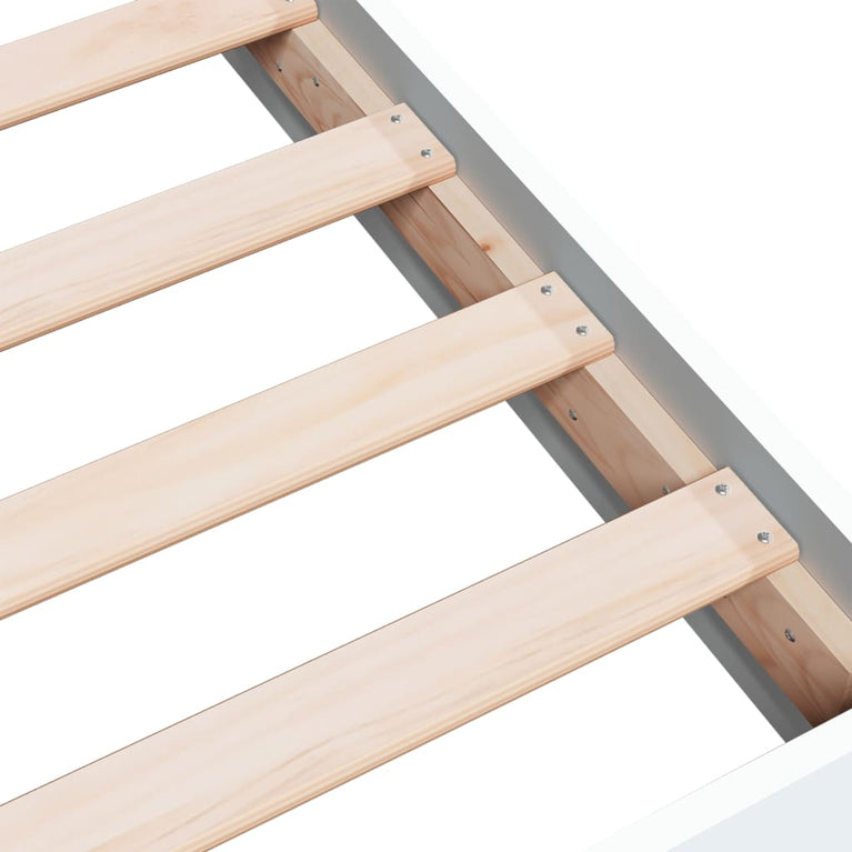 Bedframe bewerkt hout wit 160x200 cm