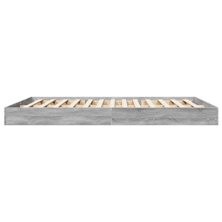 Bedframe bewerkt hout grijs sonoma eikenkleurig 150x200 cm