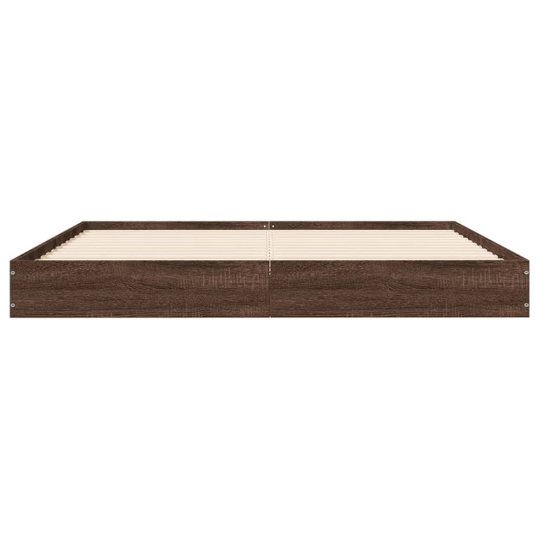 Bedframe bewerkt hout bruin eikenkleur 150x200 cm