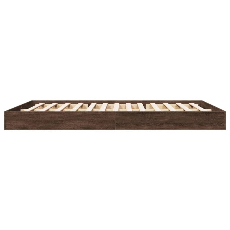 Bedframe bewerkt hout bruin eikenkleur 150x200 cm