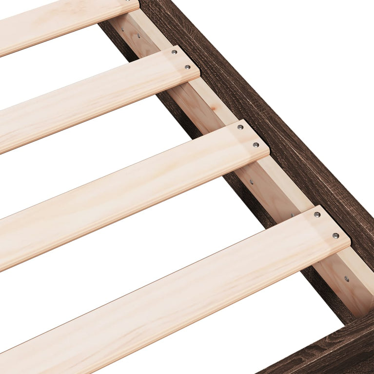 Bedframe bewerkt hout bruin eikenkleur 150x200 cm