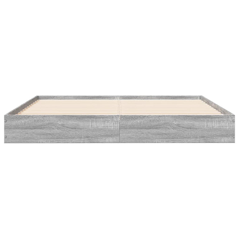 Bedframe bewerkt hout grijs sonoma eikenkleurig 140x200 cm