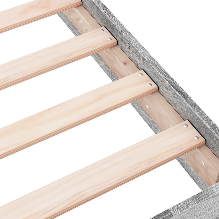 Bedframe bewerkt hout grijs sonoma eikenkleurig 140x200 cm