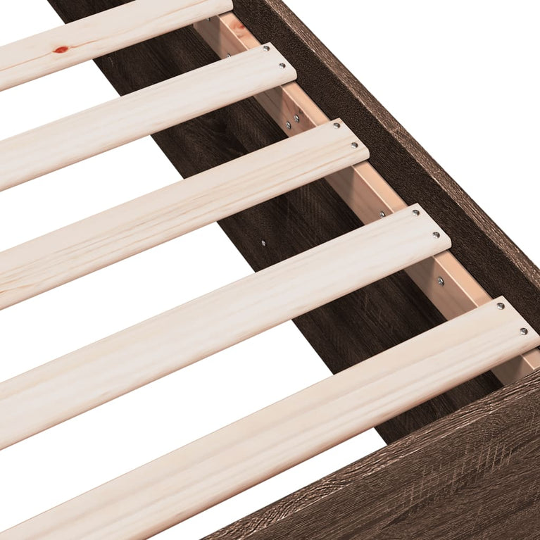 Bedframe bewerkt hout bruin eikenkleur 180x200 cm