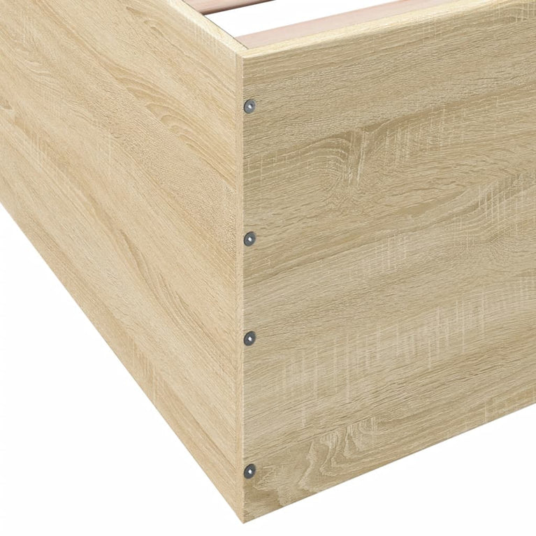 Bedframe bewerkt hout sonoma eikenkleurig 160x200 cm