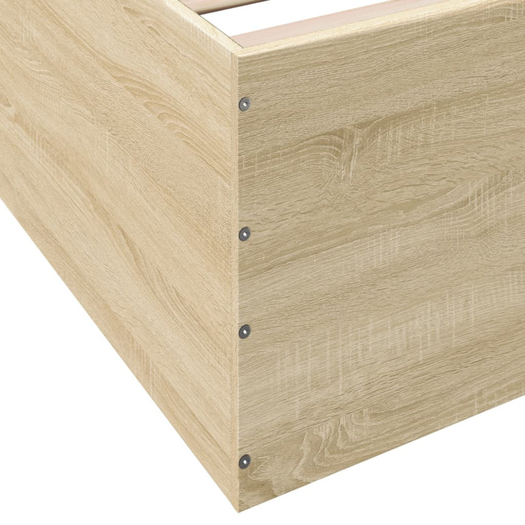 Bedframe bewerkt hout sonoma eikenkleurig 150x200 cm