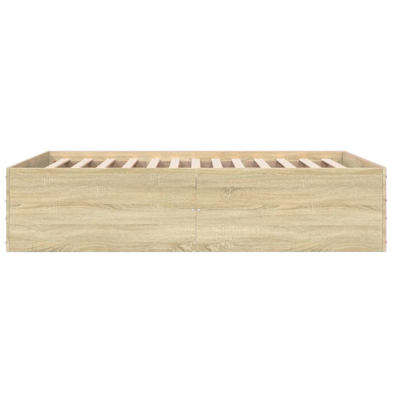 Bedframe bewerkt hout sonoma eikenkleurig 120x200 cm