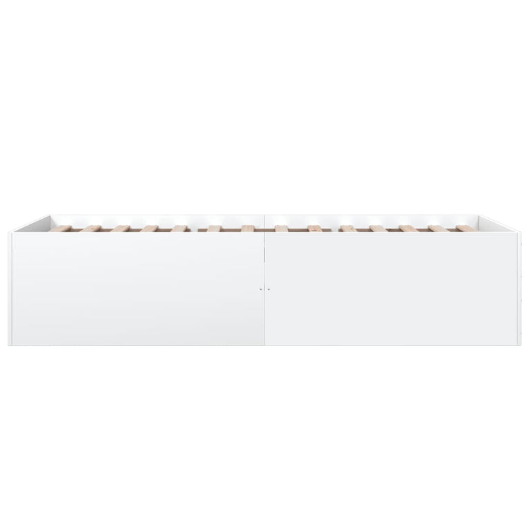Bedframe bewerkt hout wit 100x200 cm