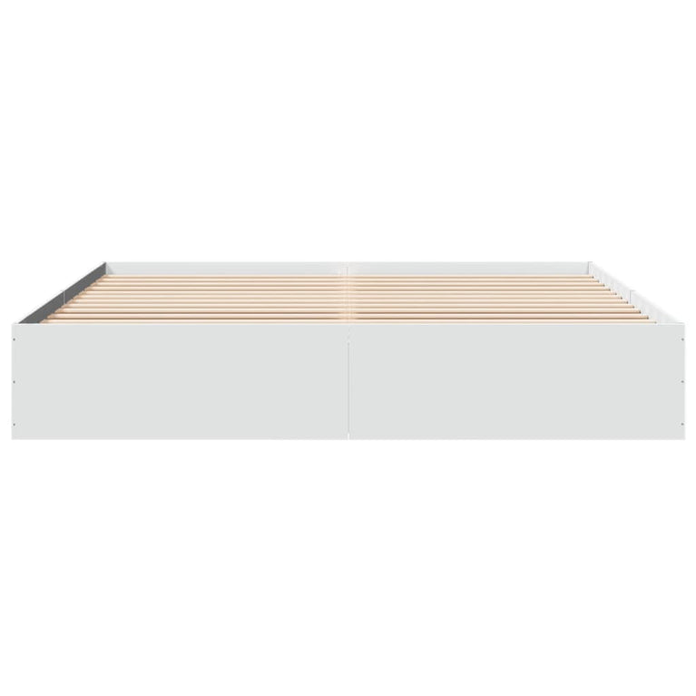 Bedframe bewerkt hout wit 180x200 cm