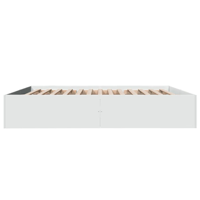 Bedframe bewerkt hout wit 180x200 cm