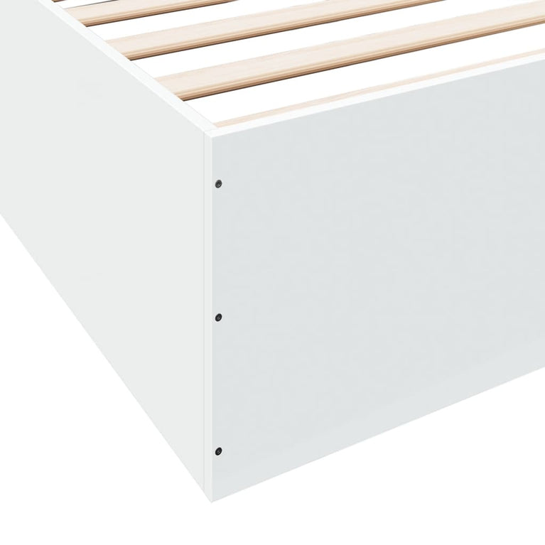 Bedframe bewerkt hout wit 180x200 cm