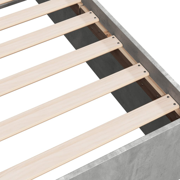 Bedframe bewerkt hout betongrijs 180x200 cm